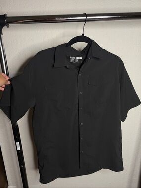 5.11 Tactical Men's Black Short-Sleeve Button Down Work Shirt